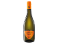 Steklenica Prosecca Treviso z oranžno etiketo in črnimi črkami