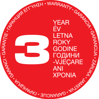 Pečat 3-letne garancije v več jezikih
