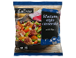 Zapečena jed v zahodnem slogu z mini burgerji, zelenjavo in fižolom, 750 g.