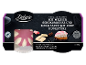 Čokoladna sladica z belo čokoladno peno in omako iz rubinaste kuverture, 2x80g.