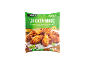 Pakiranje zamrznjenih piščančjih krilc z napisom „MILD CHICKEN WINGS“, 750g, Nutri-Score A.