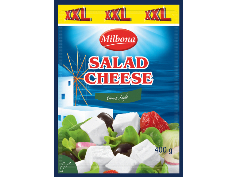 Solatni sir grškega stila z olivami in paradižnikom, 400g, z mlinom na veter.