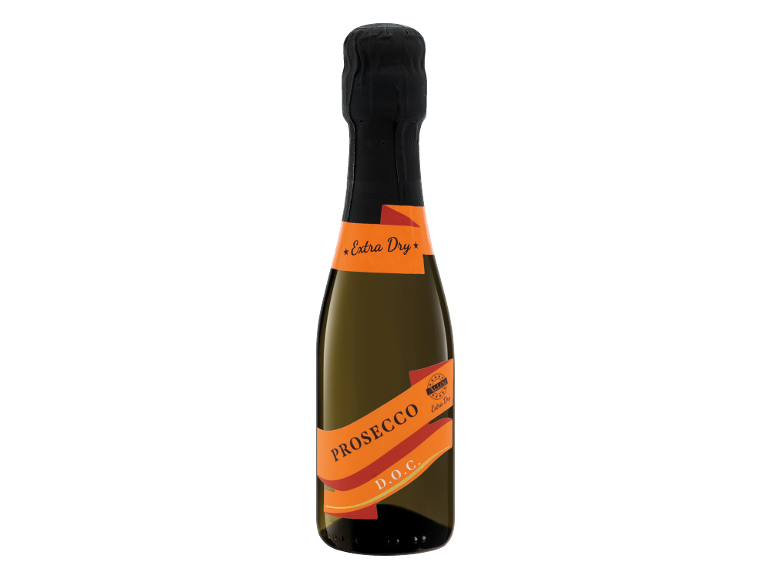 Miniaturna steklenička Extra Dry Prosecco D.O.C. z oranžno etiketo