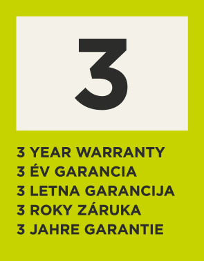 3-letna garancija v več jezikih.