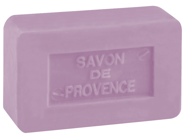 Vijolično milo z napisom 'SAVON DE PROVENCE'.