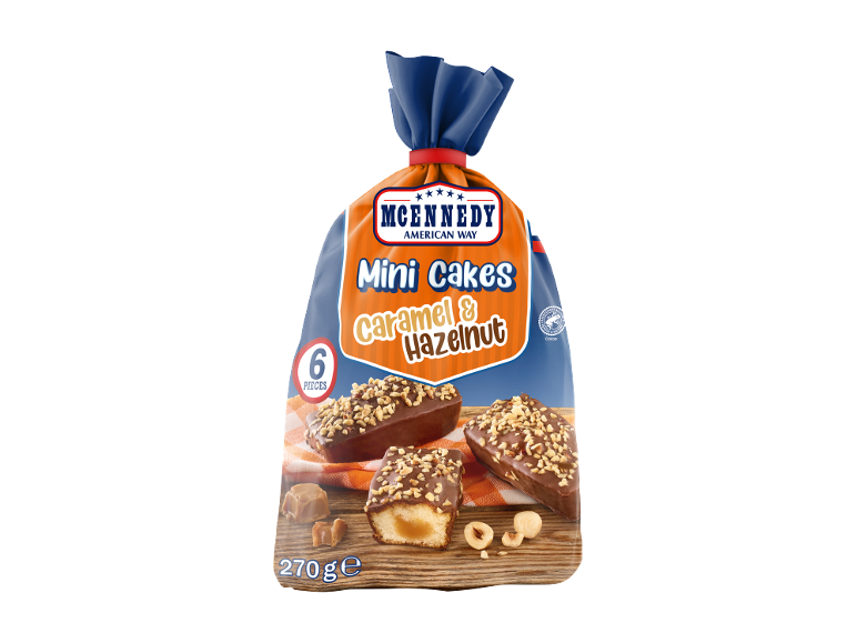 Mini pecivo s karamelo in lešniki, 6 kosov, 270g