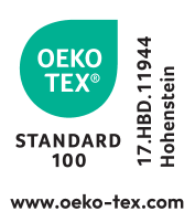 Certifikat Standard 100 s številko 17.HBD.11944 Hohenstein.