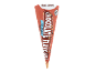 Čokoladni sladoledni kornet z napisom »CHOCOLATE FLAVOR ICE CREAM«.