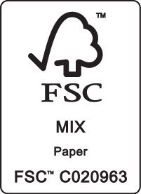 Logotip certifikata FSC MIX Paper s številko C020963.