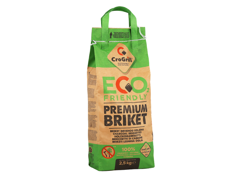 Ekološki premium lesni briketi za žar, 2,5 kg.