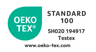 Oznaka OEKO-TEX® STANDARD 100, SH020 194917 Testex, www.oeko-tex.com