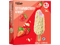 Škatla jagodnega sladoleda z belo čokolado, 6 kosov, 450 g / 600 ml.