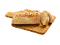 Narezan kruh na leseni deski za rezanje