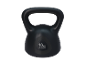 Črna 10 kg kettlebell za vadbo moči.