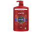 Rdeč gel za prhanje 3 v 1 z vonjem oceana, z napisom 'EXTRA-XL' in 'LONG LASTING FRESHNESS'.