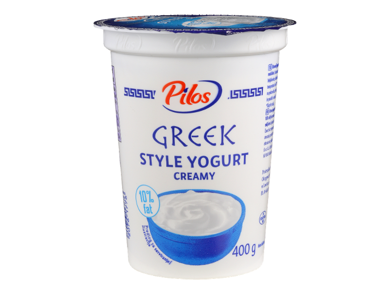Grški jogurt, kremast, z 10% maščobe, v 400g pakiranju.