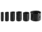 Set bi-kovinskih žag za luknje HSS Co8% v različnih velikostih od 19 mm do 68 mm.