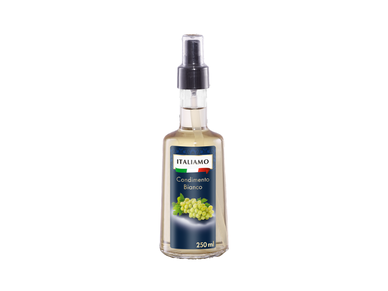Bela začimbna steklenička z razpršilcem, z zelenim grozdjem in 250 ml.