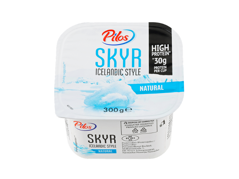 Skyr islandskega stila, naraven, visoko beljakovinski (30g na skodelico), 300g.