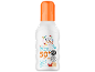 Otroški občutljivi sprej za zaščito pred soncem SPF 50+ s podvodnim dizajnom.