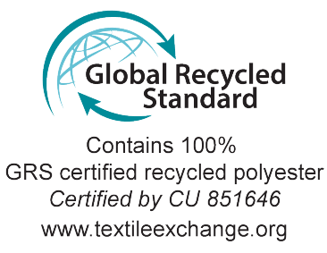 Certifikat Global Recycled Standard: Vsebuje 100% GRS certificiran recikliran poliester, certificiran s strani CU 851646.