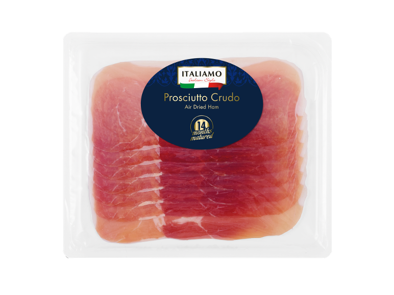 Paket sušene šunke, Prosciutto Crudo, zorjene 14 mesecev.