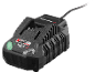 Polnilec baterij z napajalnim kablom, indikatorji in napisom „4.5 A max“.