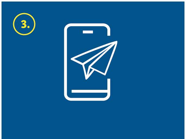 Pametni telefon in sporočilo: pošiljanje e-pošte.