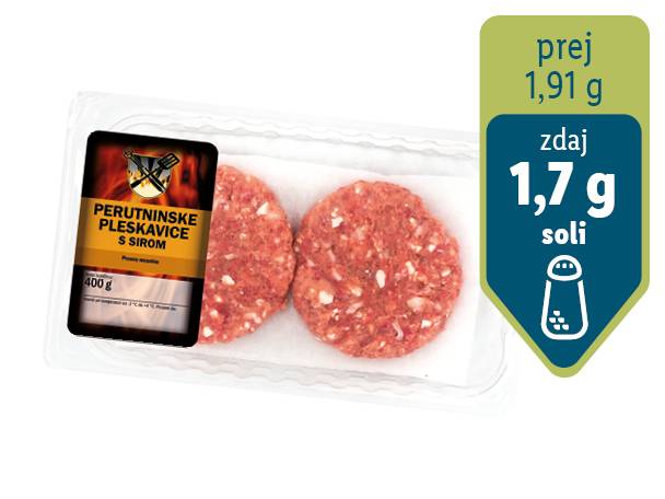 Perutninske pleskavice s sirom