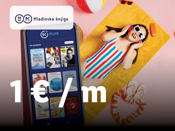 Mladinska knjiga Plus ponuja mesečno naročnino za 1 € z dostopom do e-knjig.