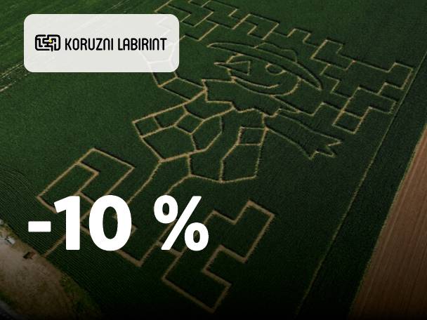 Koruzni labirint v obliki strašila s popustom -10 %.