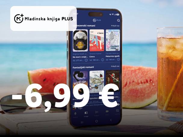 Mobilna aplikacija za branje knjig na plaži, ob lubenici in pijači, cena -6,99 €.