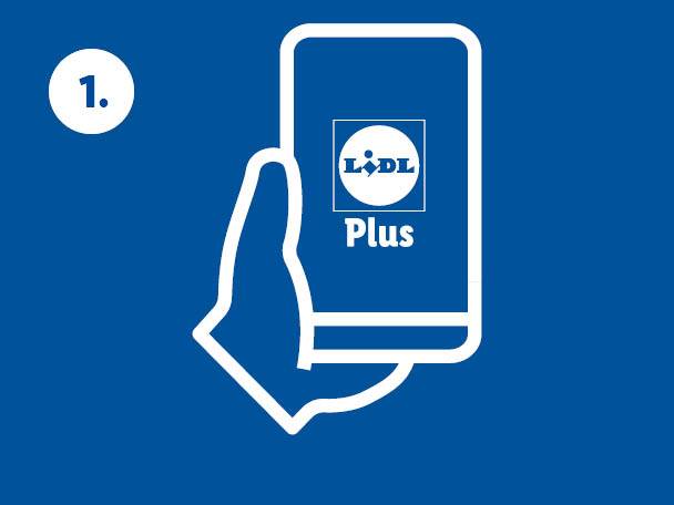 Navodila za uporabo aplikacije Lidl Plus na mobilnem telefonu.