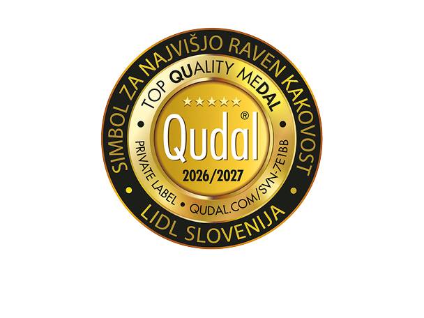 Zlata medalja za vrhunsko kakovost lastne blagovne znamke, veljavna 2026/2027.