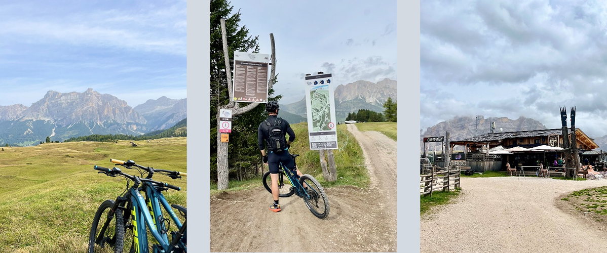 Trek gorski kolesa, gorske poti in gorska koča.