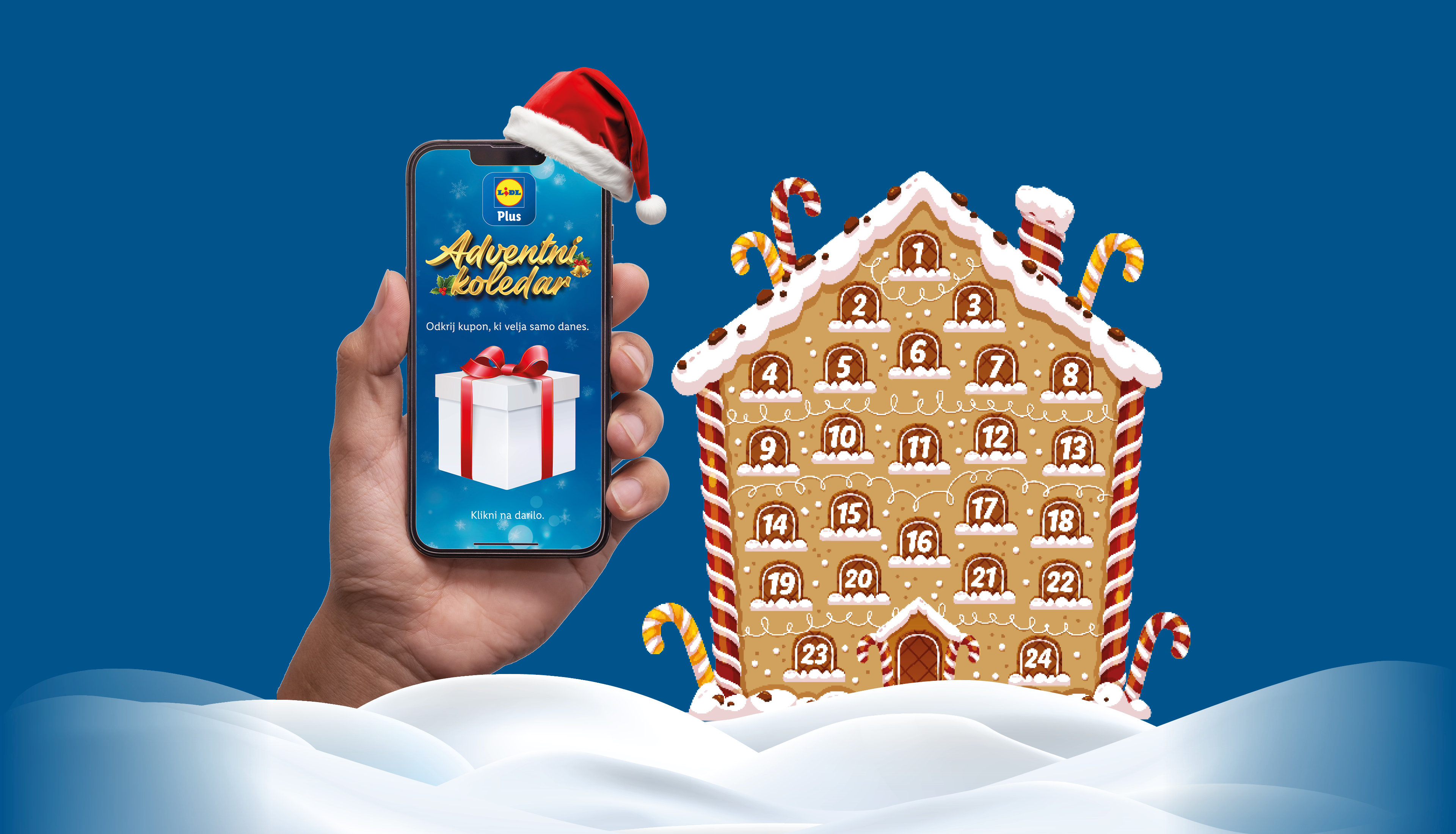 Lidl Plus Adventski koledar: aplikacija in medenjak.