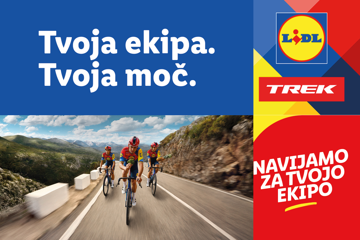 Lidl sponzorirani Trek kolesarji.