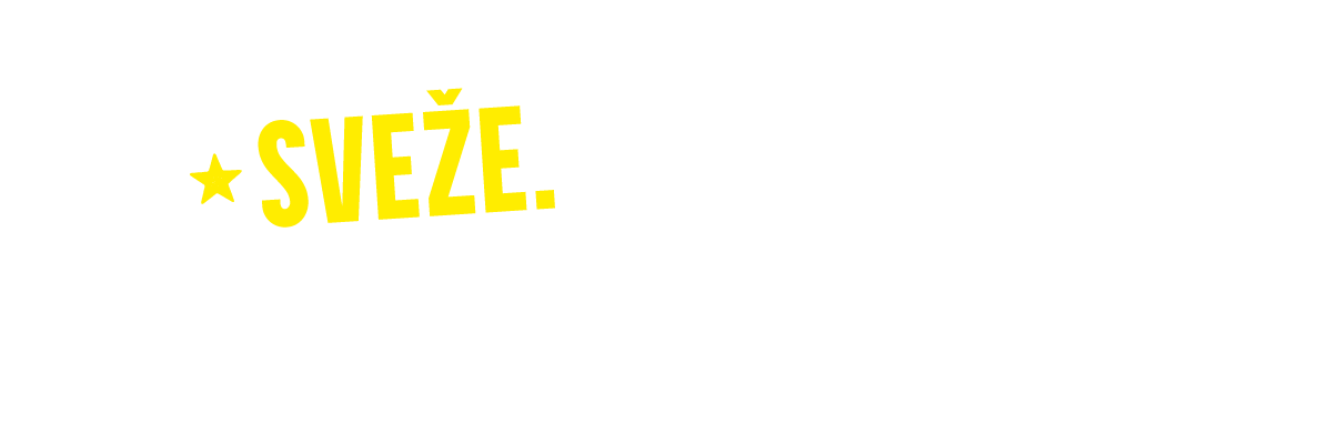 Rumeno logo: '★SVEŽE.'