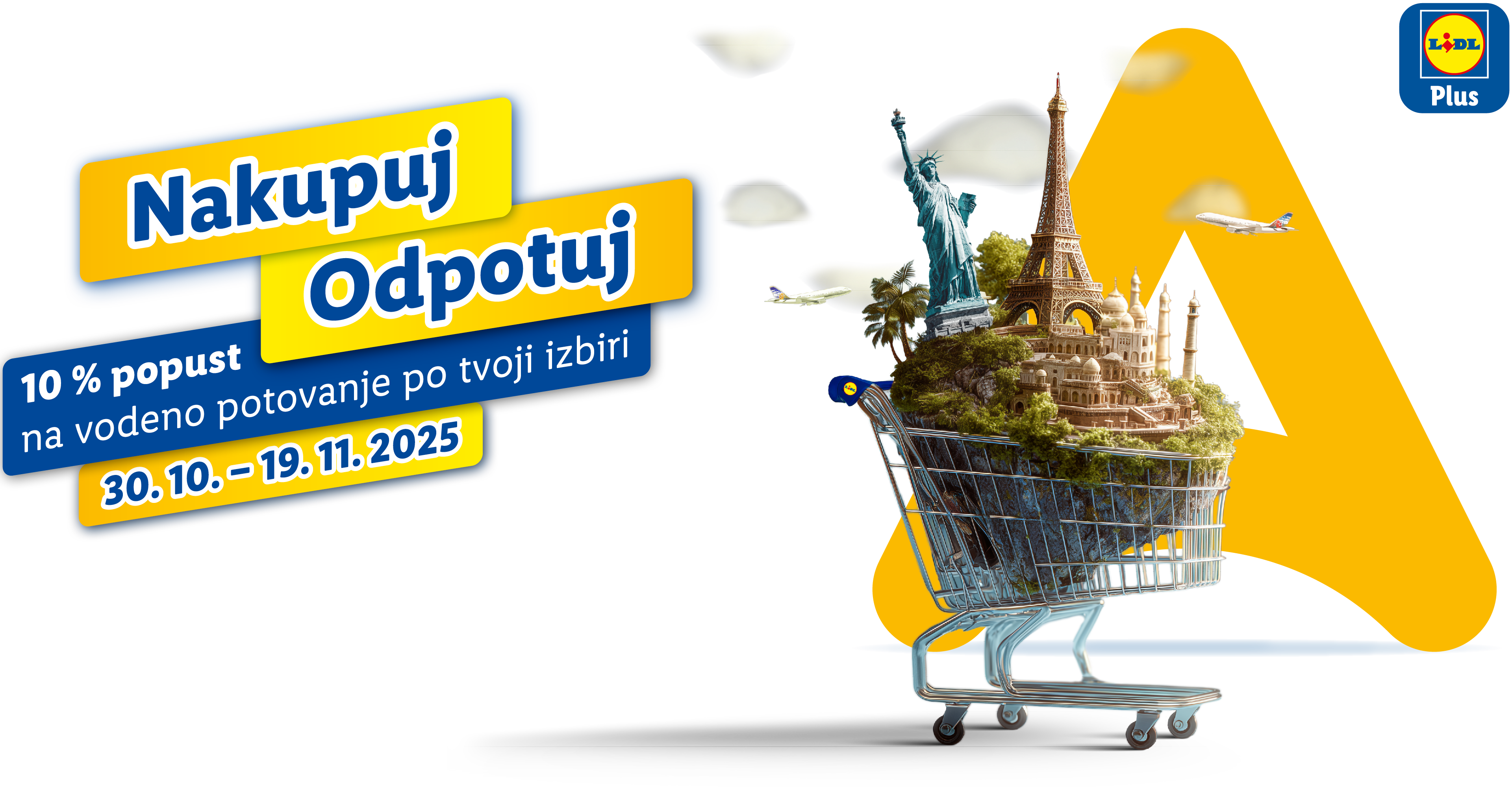 Lidl Plus in Nomago Travel ponujata 10 % popust na izbrano potovanje med 30. 10. in 19. 11. 2025.