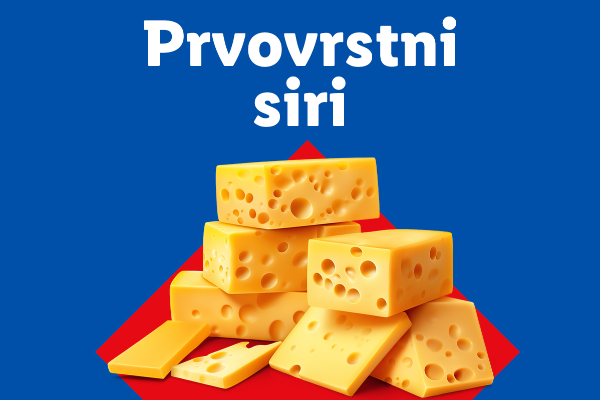 Sir v kockah, privlačen prikaz.