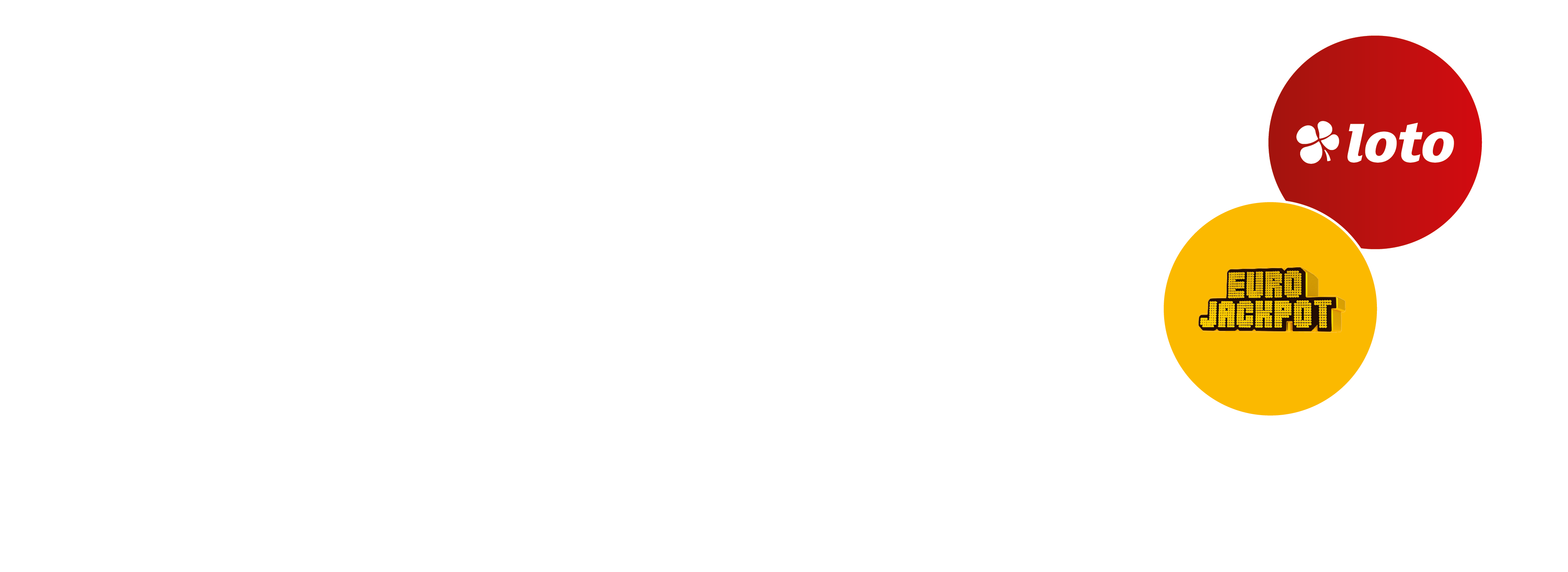 Srečo lahko vplačaš tudi v Lidlu. Rdeč krog z napisom loto in rumen krog z napisom Euro Jackpot.