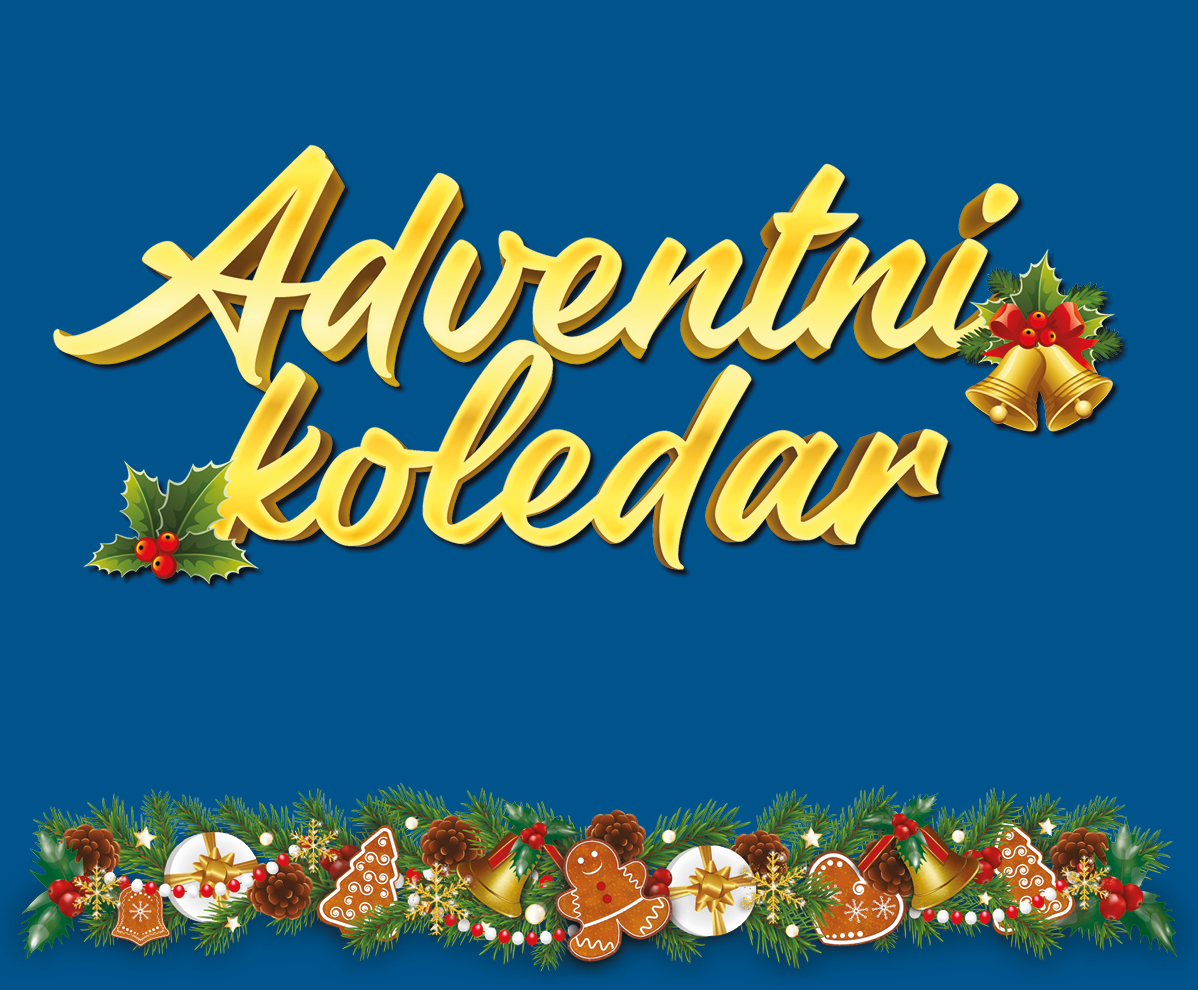 Adventski koledar: božični okraski, medenjaki.