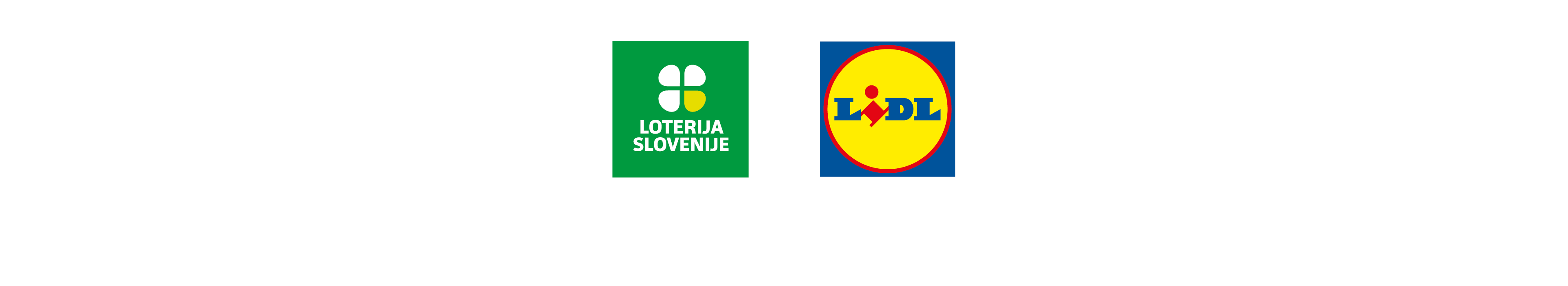 Logotipa Loterije Slovenije in Lidla.