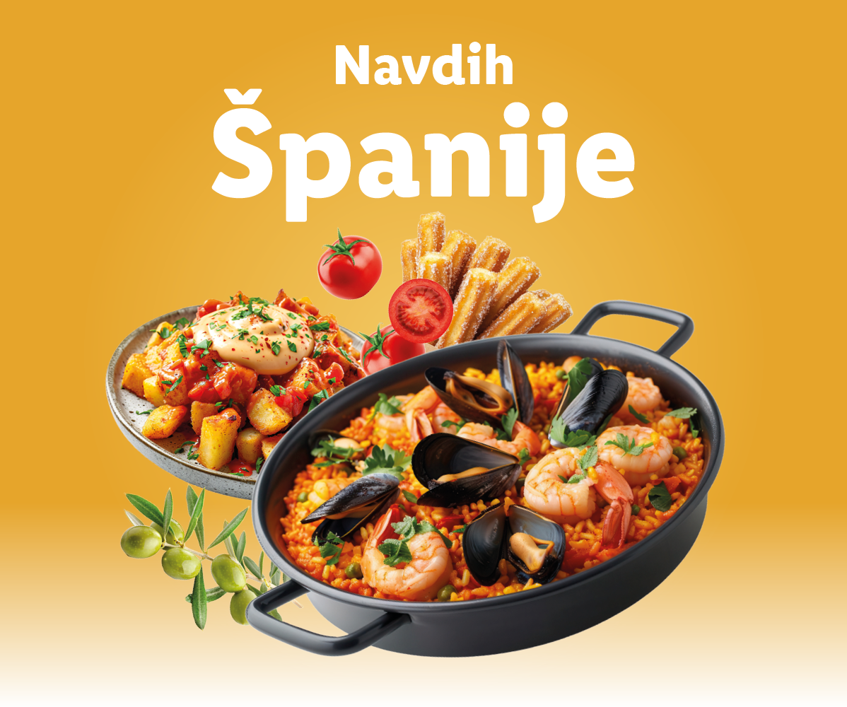 Paella, patatas bravas in churros: španske jedi.