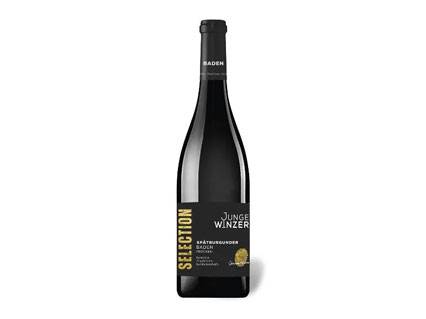 Steklenica rdečega vina Junge Winzer Spätburgunder Selection Baden.
