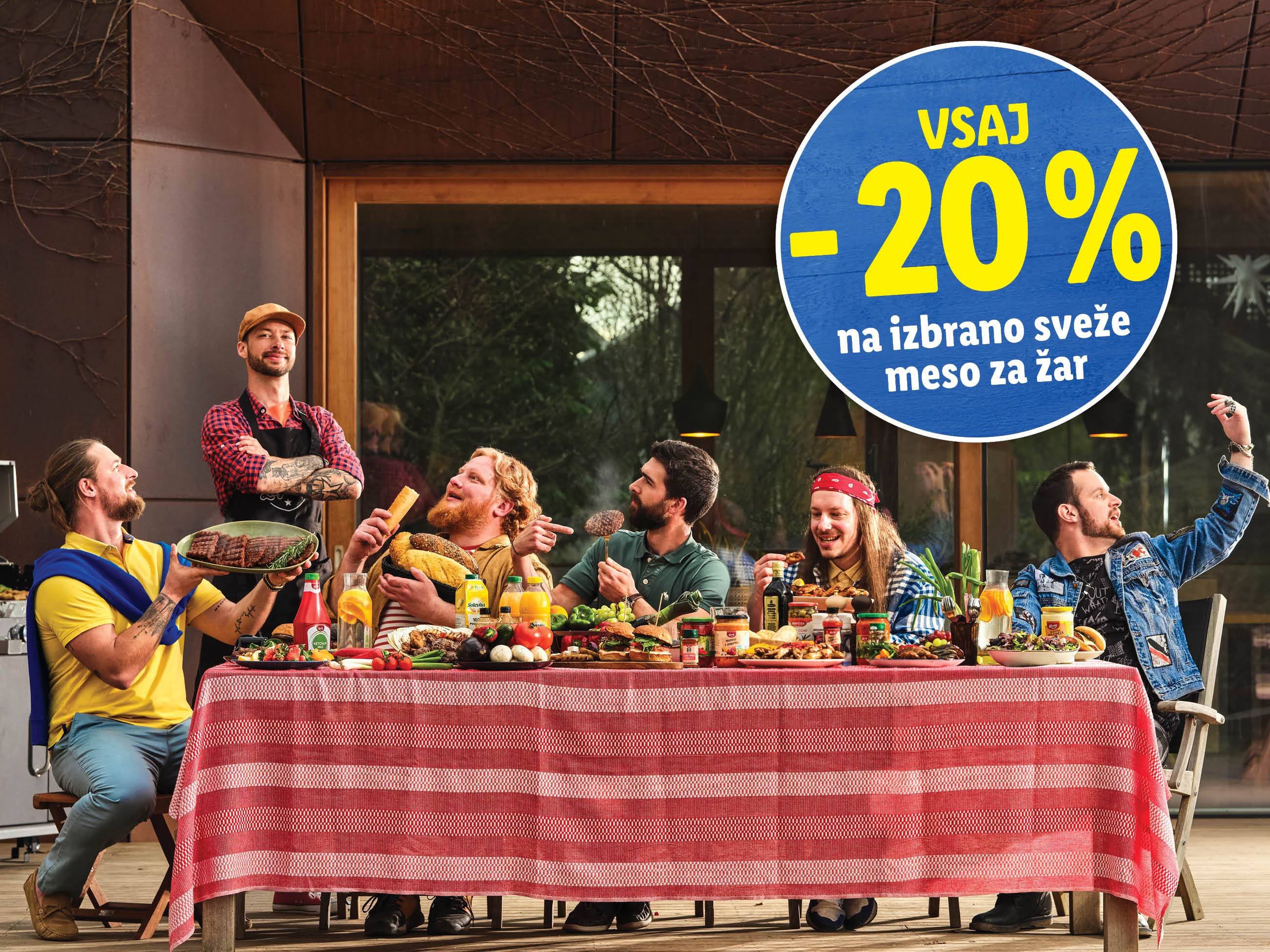 20% popust na izbrano sveže meso za žar v trgovini VSaj.