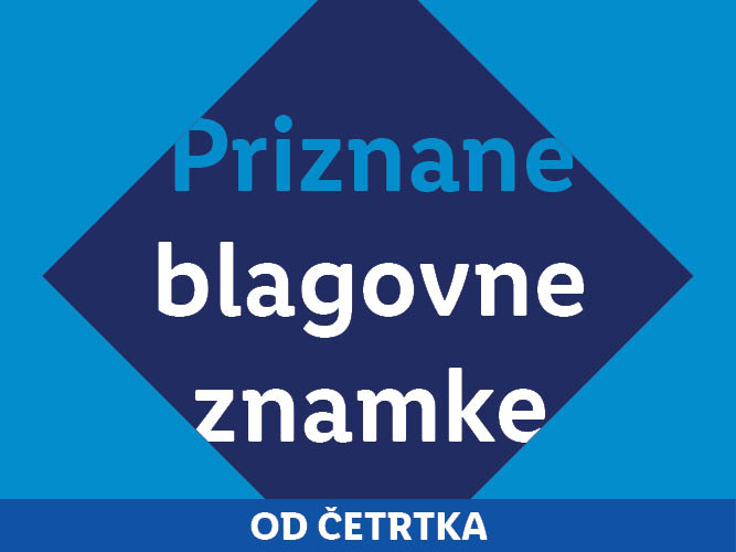 Priznane blagovne znamke od četrtka.