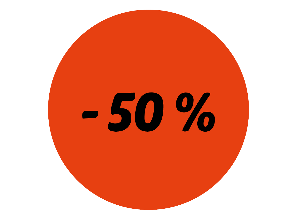 - 50 %