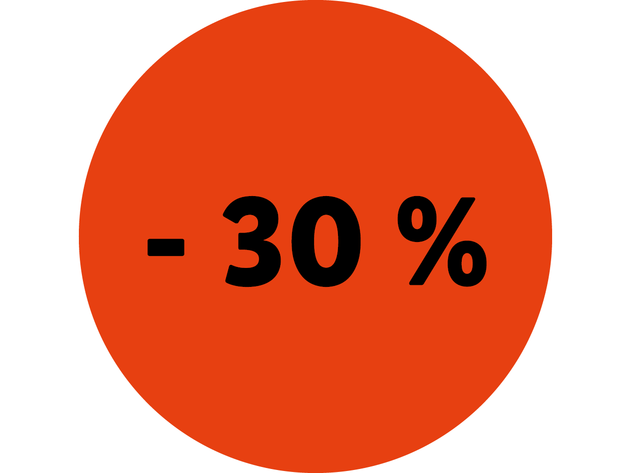 - 30 %