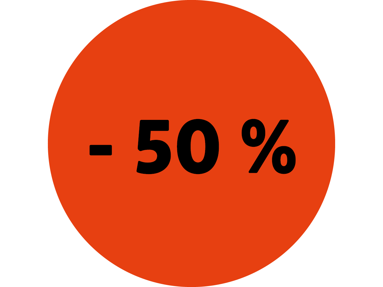 - 50 %